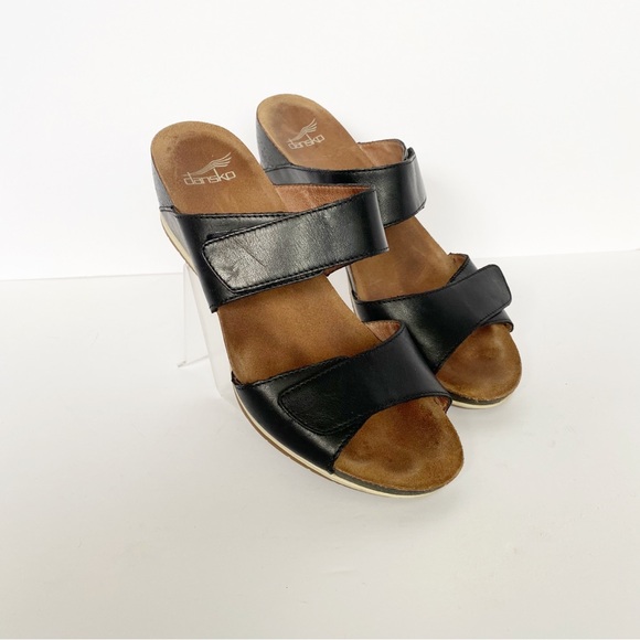 Dansko Women's Vienna Slide Sandal, Black Full Grain size 7.5 to 8 size 38 - Picture 4 of 14